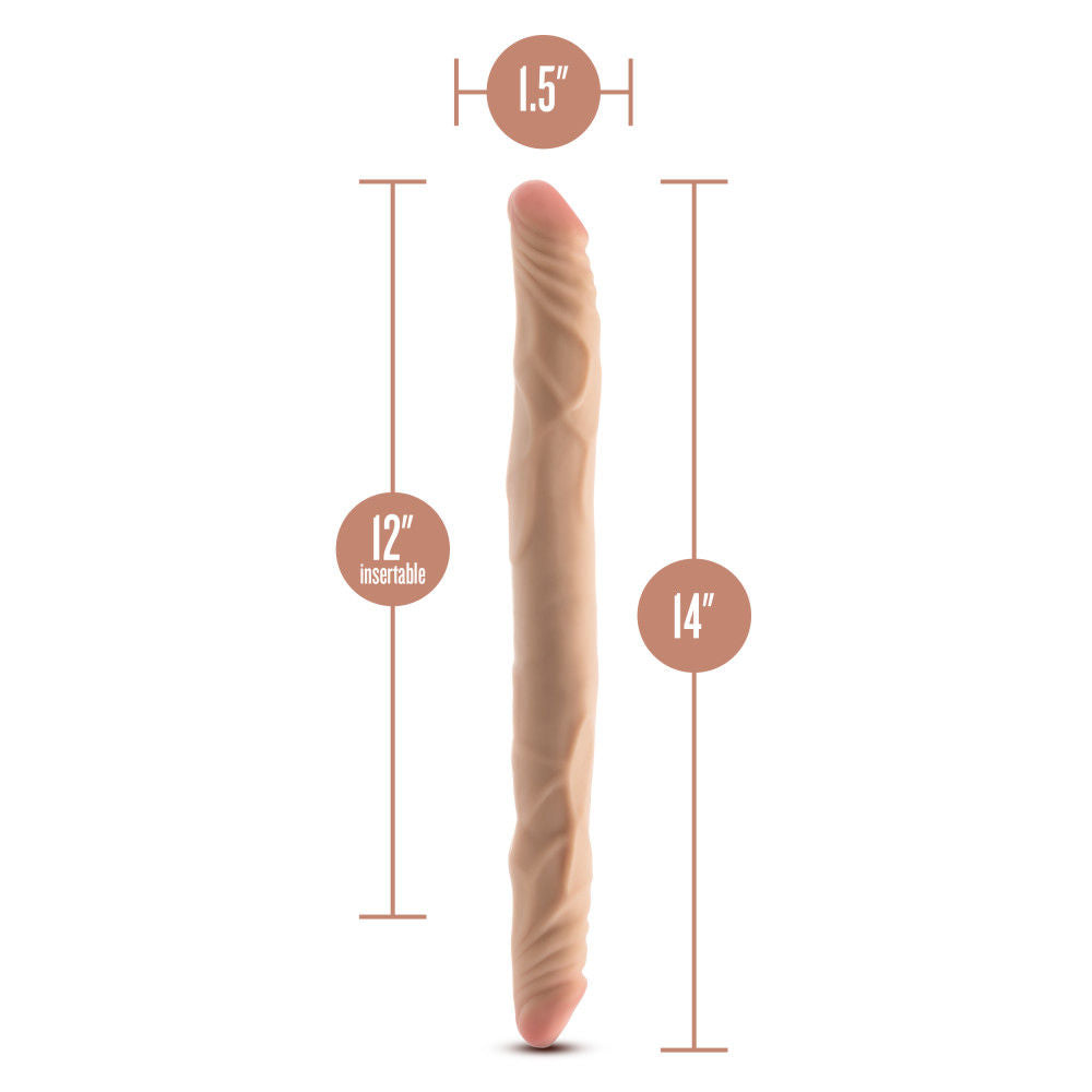 Dr. Skin Plus - 14'' Posable Double Dong 13.9", with size | Flirty Bay Online Adult Store, adult toys and lingerie